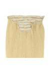 Extensions à clips en cheveux naturels blond clair N°22, set complet pour volume et longueur