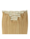 Extensions à clips en cheveux naturels blond miel N°27, set complet pour volume et longueur