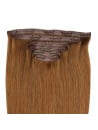 Détail des extensions à clips châtain moyen N°4, clips déjà cousus et faciles à poser