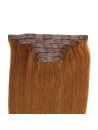 Extensions à clips en cheveux naturels cuivré N°30, set complet pour volume et longueur