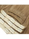 Extensions à clips en cheveux naturels blond doré N°10, set complet pour volume et longueur