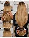 Pose des extensions à clips sur cheveux naturels, fixation discrète et facile à utiliser