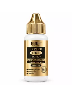 Colle EBIN Wonder Lace Bond Sensitive pour lace wig, formule sans latex adaptée aux peaux sensibles.