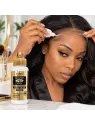Application de la colle EBIN Wonder Lace Bond Sensitive sur le front avant la pose d'une lace wig.