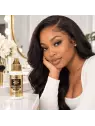 Résultat d'une lace wig posée avec la colle EBIN Sensitive, pour une finition naturelle et soignée.