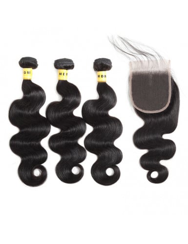 brésiliens body wave avec closure