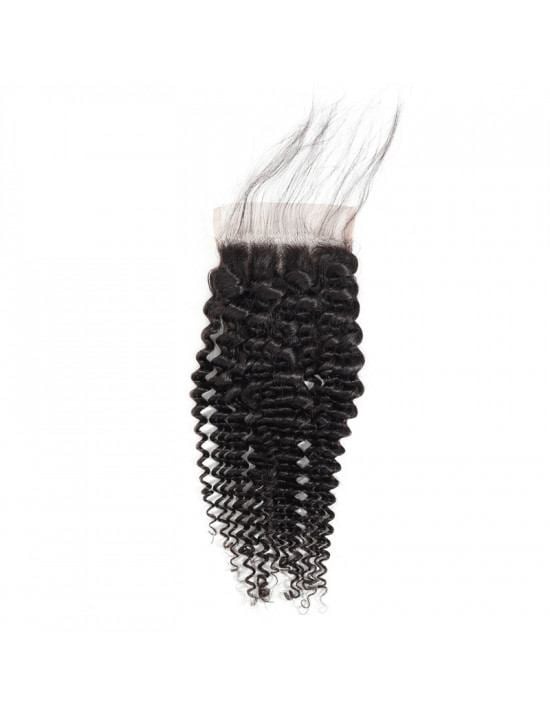Lace closure kinky curly 100% cheveux naturels