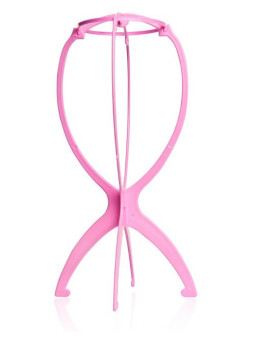 Support porte perruque pliable en plastique