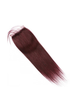 Lace closure 4x4 rouge bordeau 99J