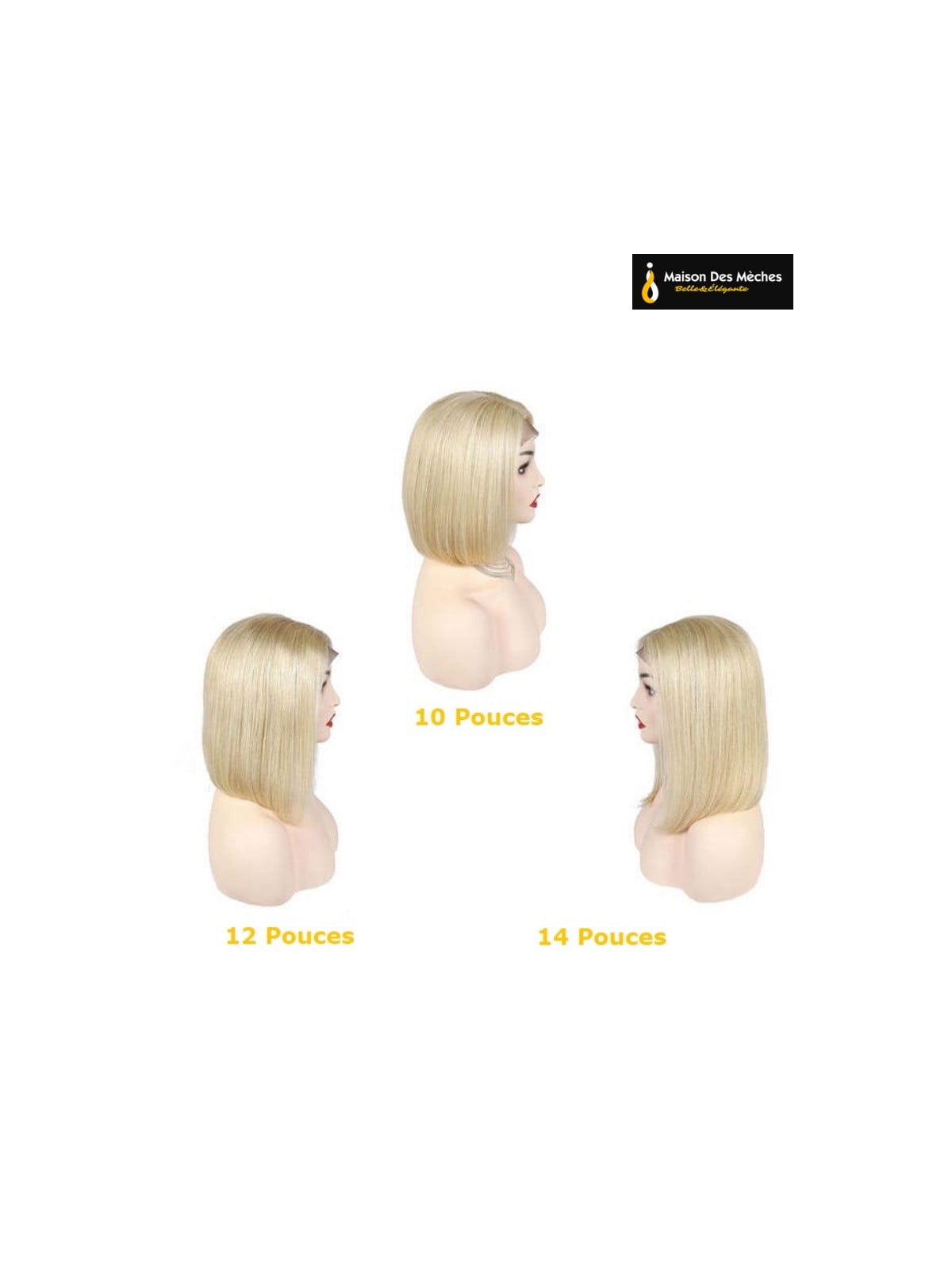 tailles perruques blonde naturelle