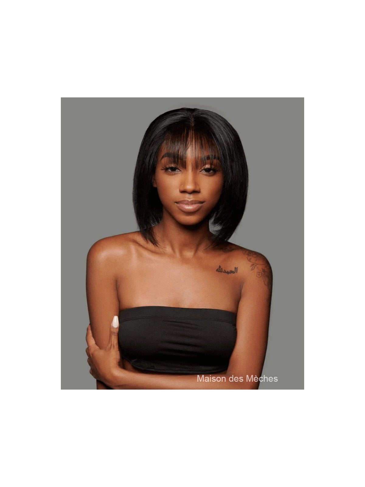 Perruque avec frange cheveux remy