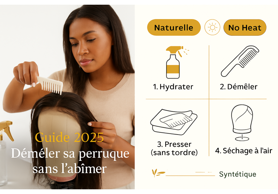 Guide 2025 : comment démêler sa perruque sans l’abîmer