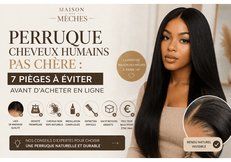 Perruque cheveux humains pas chère : 7 pièges à éviter avant d’acheter en ligne