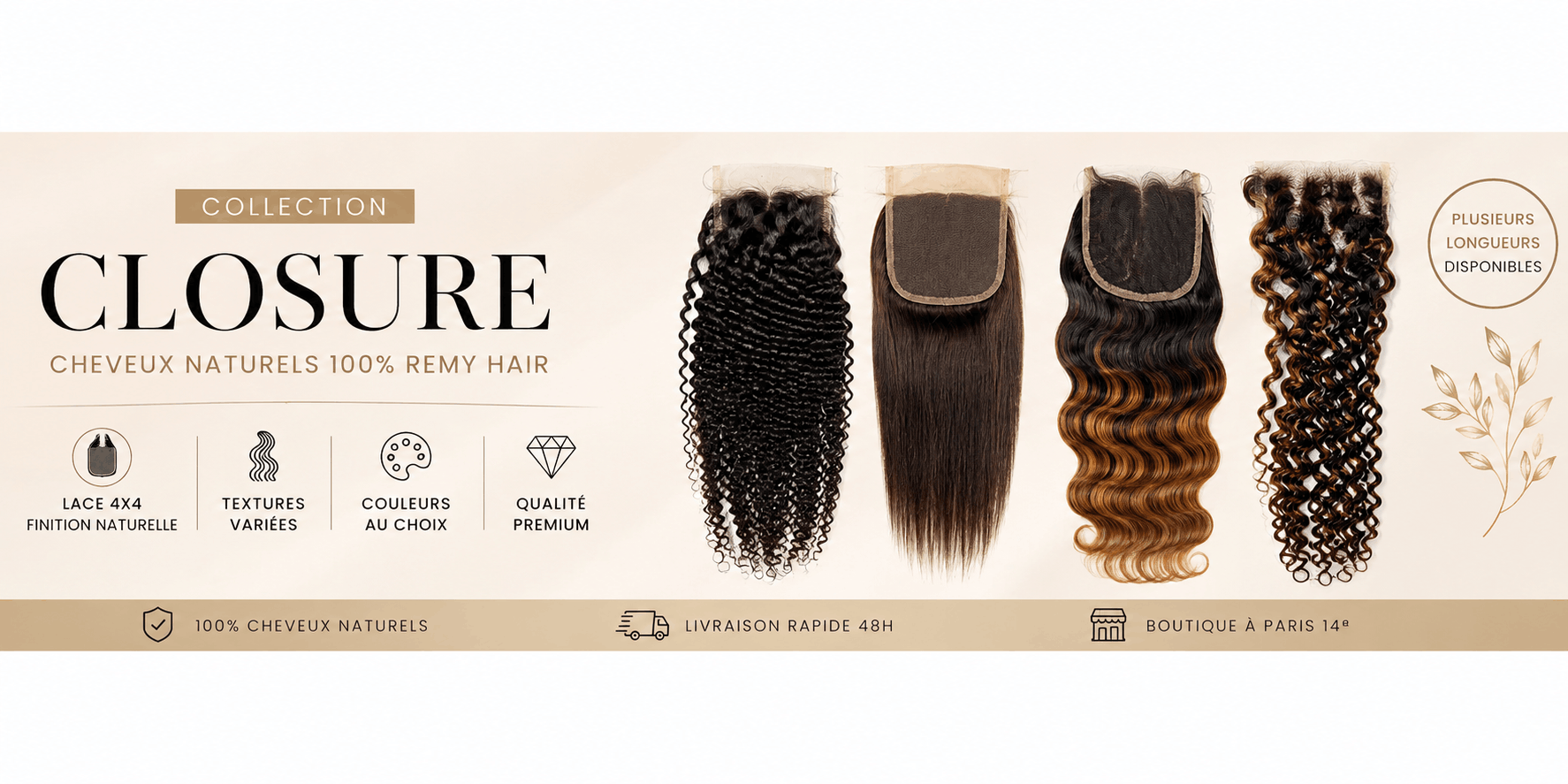 Closures tissage | 4x4 5x5 6x6 – Paris