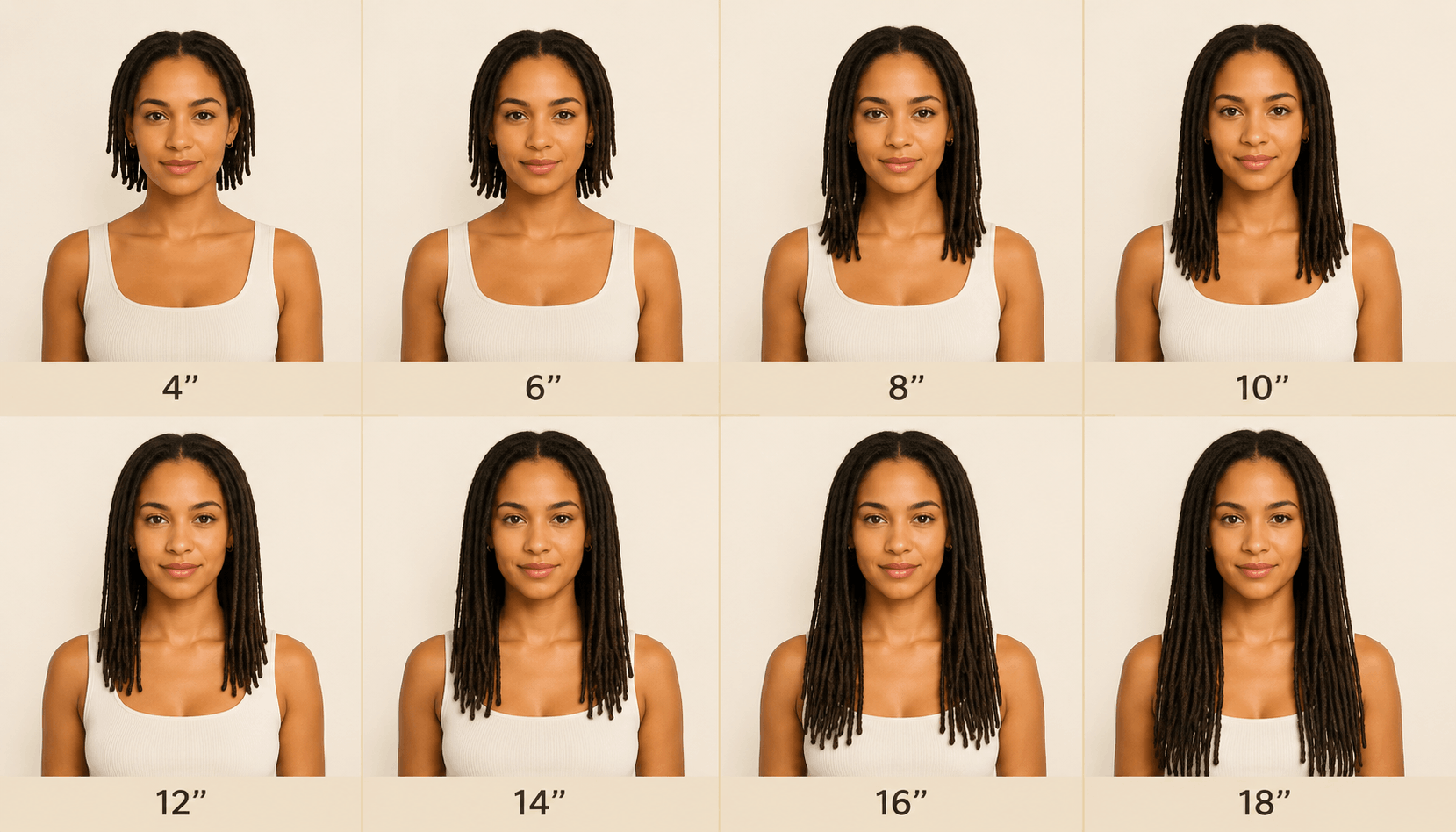 Guide des longueurs de dreadlocks Maison des Mèches